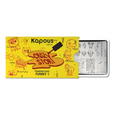 Пластина для стемпинга «Crazy story» Funny 1, Kapous Nails