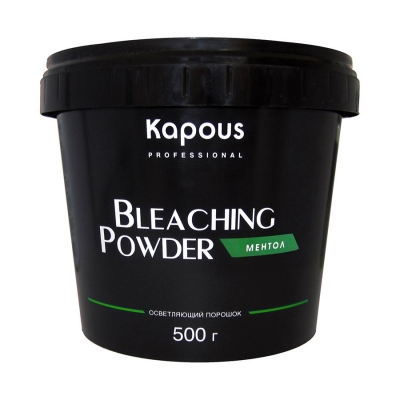 Обесцвечивающая пудра «Bleaching Powder» с ментолом (зеленая) Kapous