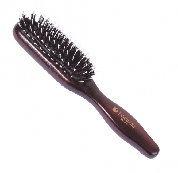 Щетка для волос на деревянной основе Hairway 9-рядная