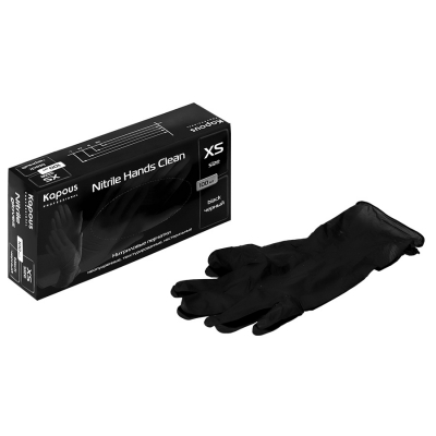 Нитриловые перчатки неопудренные, нестерильные «Nitrile Hands Clean» Kapous